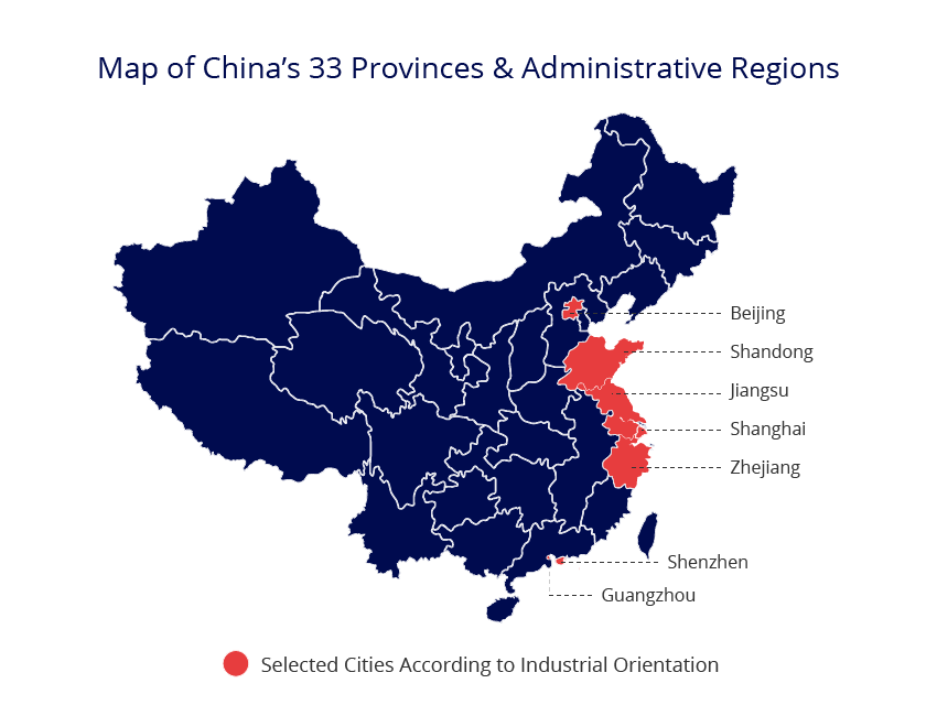 Chinese Provinces Map