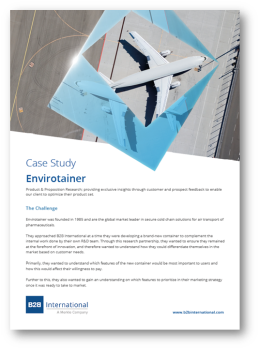B2B International Product and Proposition Research Case Study - Envirotainer